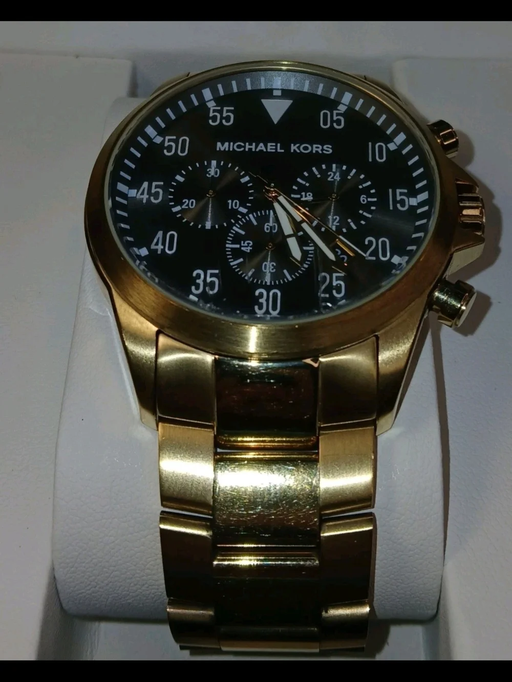 Michael Kors MK8361 Gage Black Dial Gold Tone Stainless Chronograph Men's Watch